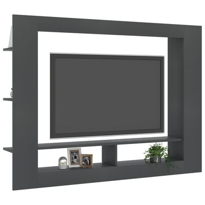 vidaXL TV stolek šedý 152 x 22 x 113 cm dřevotříska