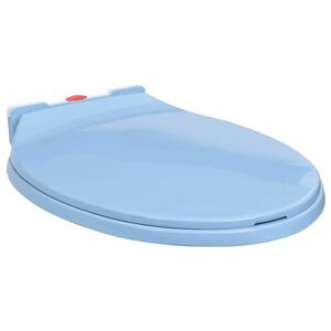 vidaXL WC sed&aacute;tko s pomal&yacute;m skl&aacute;pěn&iacute;m rychloup&iacute;nac&iacute; modr&eacute; ov&aacute;ln&eacute;