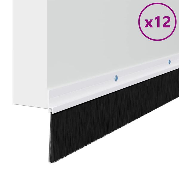 vidaXL &Scaron;roubovac&iacute; těsněn&iacute; dveřn&iacute;ho kart&aacute;če 12 pcs B&iacute;l&aacute; 100 cm