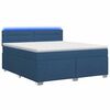 vidaXL Box spring postel s matrac&iacute; a LED Modr&aacute; 140 x 190 cm Textil