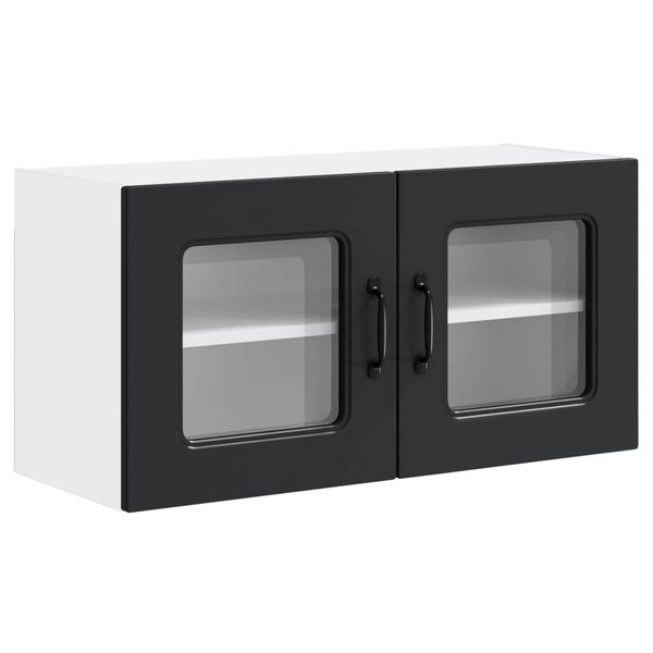 vidaXL Kuchyňsk&aacute; skř&iacute;ň Kalmar Čern&aacute; 80 x 31 x 40 cm kompozitn&iacute; dřevo