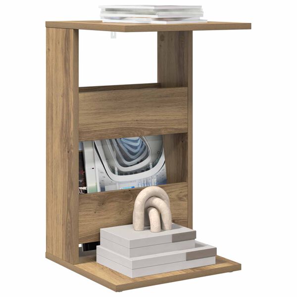 vidaXL Bočn&iacute; stůl Artisanov&yacute; dub 40 x 35 x 60,5 cm kompozitn&iacute; dřevo