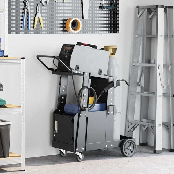 vidaXL Svářečský vozík Černá 90 x 46 x 96 cm Ocel