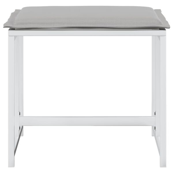 vidaXL Zahradní stoličky s poduškami 4 ks bílé ocel a polyratan