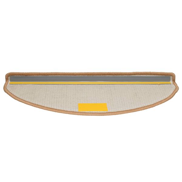 vidaXL Schodov&eacute; rohože 30 ks 65 x 21 x 4 cm b&eacute;žov&eacute;, půlkulat&eacute;, velk&eacute;