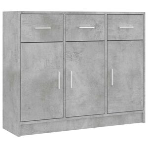 vidaXL Př&iacute;born&iacute;k betonově &scaron;ed&yacute; 91 x 28 x 75 cm kompozitn&iacute; dřevo