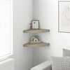 323926 vidaXL Floating Corner Shelves 2 pcs Oak 35x35x3,8 cm MDF