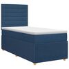 vidaXL Postel boxspring s matrac&iacute; s čelo Modr&aacute; 90 x 190 cm Textil