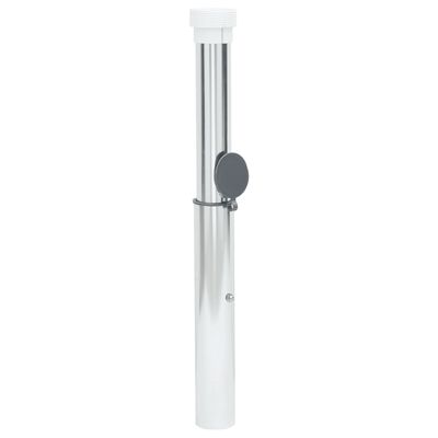 vidaXL Zemní kotva pro slunečník pro tyč 40–50 mm stříbrná hliník