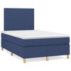 vidaXL Box spring postel s matrac&iacute; modr&aacute; 120x200 cm textil