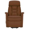 vidaXL Zvedac&iacute; mas&aacute;žn&iacute; křeslo hněd&eacute; l&aacute;tka z mikrovl&aacute;kna