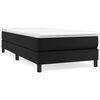 vidaXL Box spring postel s matrac&iacute; čern&aacute; 90x190 cm uměl&aacute; kůže