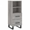 vidaXL Skř&iacute;ň highboard &scaron;ed&aacute; sonoma 34,5 x 34 x 180 cm kompozitn&iacute; dřevo