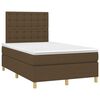 vidaXL Box spring postel s matrac&iacute; tmavě hněd&aacute; 120x190 cm textil