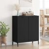 vidaXL Serv&iacute;rovac&iacute; skř&iacute;ň Čern&aacute; 69,5 x 33 x 82 cm kompozitn&iacute; dřevo