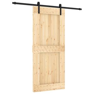 vidaXL Posuvn&eacute; dveře 90 x 210 cm Masivn&iacute; borov&eacute; dřevo (neupraven&eacute;)