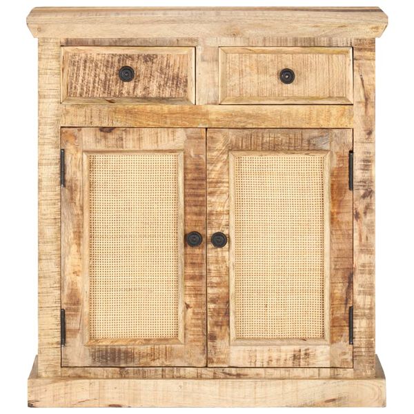 vidaXL Př&iacute;born&iacute;k 65 x 32 x 70 cm masivn&iacute; mangovn&iacute;k a př&iacute;rodn&iacute; r&aacute;kos