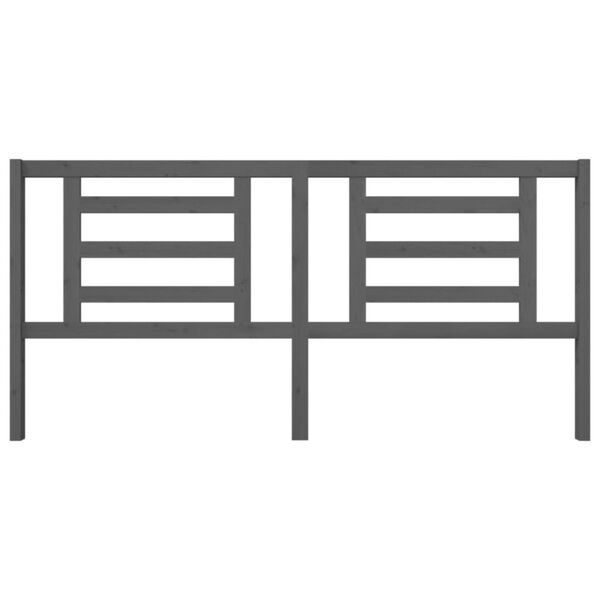 vidaXL Čelo postele šedé 206 x 4 x 100 cm masivní borovice