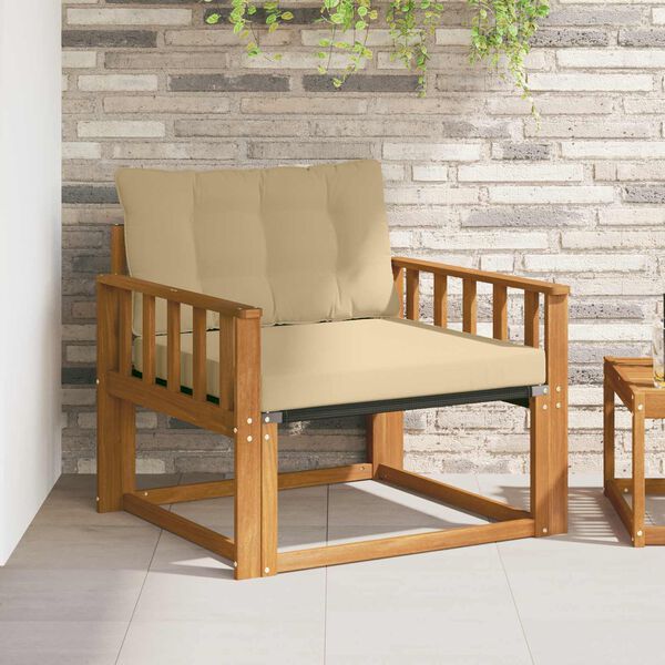 vidaXL Venkovn&iacute; pohovkov&aacute; souprava Masivn&iacute; ak&aacute;ciov&eacute; dřevo a Textilene