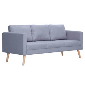 vidaXL 3m&iacute;stn&aacute; pohovka textil světle &scaron;ed&aacute;