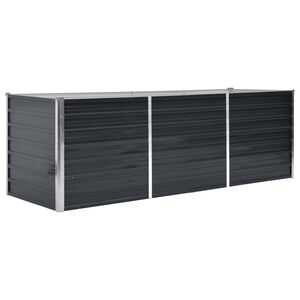 vidaXL Vyv&yacute;&scaron;en&yacute; z&aacute;hon antracitov&yacute; 240 x 80 x 77 cm pozinkovan&aacute; ocel