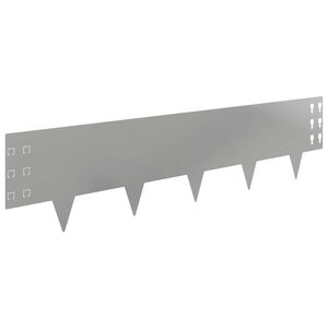 vidaXL Okraj tr&aacute;vn&iacute;ku 30 pcs 100 x 25 cm Ocel Stř&iacute;brn&aacute;