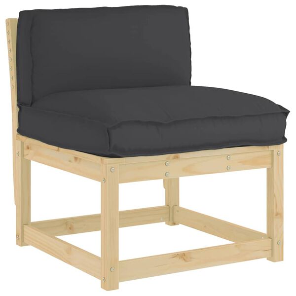 vidaXL Polstr na paletov&eacute; opěradlo s pol&scaron;t&aacute;řem Čern&aacute; 80 x 40 x 12 cm