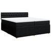 vidaXL Box spring postel s matrac&iacute; čern&aacute; 200x200 cm textil
