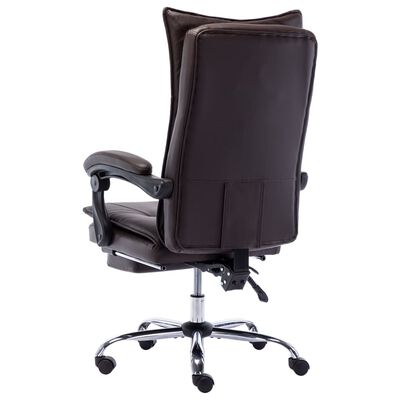 vidaXL Kancelářská židle hnědá umělá kůže