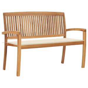 vidaXL Stohovateln&aacute; zahradn&iacute; lavice s podu&scaron;kou 128,5 cm masivn&iacute; teak