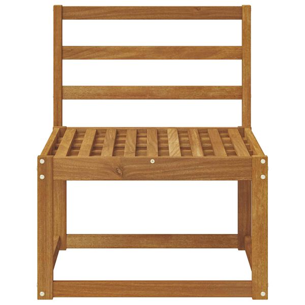 vidaXL Venkovn&iacute; středn&iacute; pohovka Masivn&iacute; ak&aacute;tov&eacute; dřevo Př&iacute;rodn&iacute;