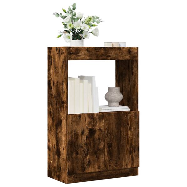 vidaXL Skř&iacute;ň highboard kouřov&yacute; dub 63 x 33 x 100 cm kompozitn&iacute; dřevo