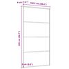 vidaXL Posuvn&eacute; dveře hlin&iacute;k a ESG sklo 102,5 x 205 cm čern&eacute;