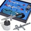 vidaXL Airbrush sada se 2 stř&iacute;kac&iacute;mi pistolemi