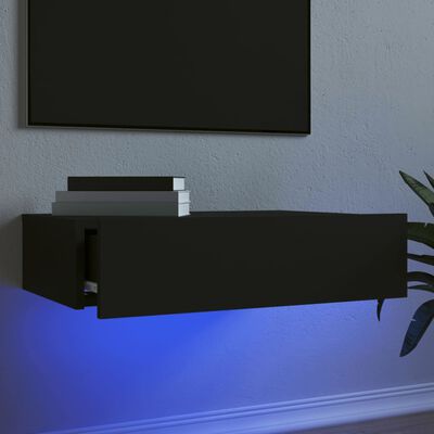 vidaXL TV skříňka s LED osvětlením černá 60 x 35 x 15,5 cm