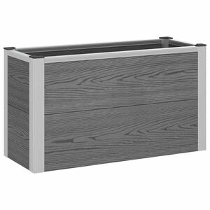 vidaXL Zahradn&iacute; vyv&yacute;&scaron;en&yacute; z&aacute;hon &Scaron;ed&aacute; 75 x 30 x 42 cm WPC a hlin&iacute;k