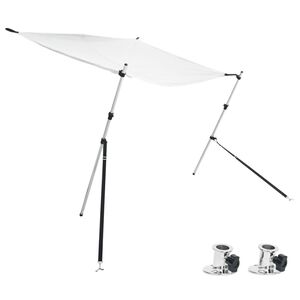 vidaXL Sada n&aacute;stavce na t-top stř&iacute;&scaron;ku b&iacute;l&aacute; 174 x 205 x (115&ndash;194) cm