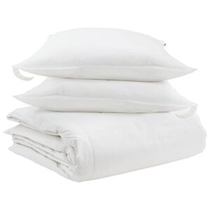 vidaXL Sada přikr&yacute;vek s pol&scaron;t&aacute;řem 3 pcs B&iacute;l&aacute; Peř&iacute;