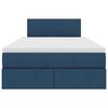vidaXL Postel s &uacute;ložn&yacute;m prostorem a LED osvětlen&iacute;m Modr&aacute; 120 x 200 cm