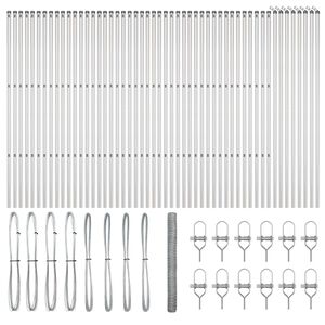 vidaXL Plotov&yacute; sloupek. Stř&iacute;brn&aacute;