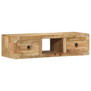 vidaXL N&aacute;stěnn&aacute; TV skř&iacute;ňka 100x32x25 cm Masivn&iacute; dřevo, surov&eacute; mango