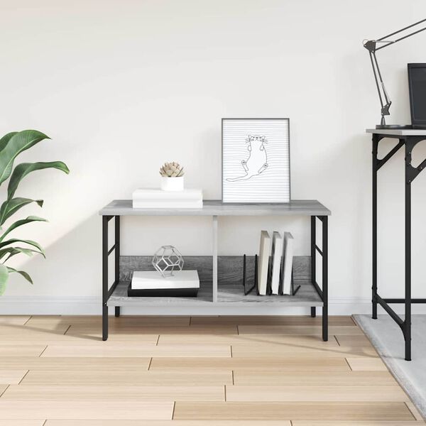 vidaXL Knihovna &Scaron;ed&aacute; Sonoma 82 x 32 x 47 cm kompozitn&iacute; dřevo