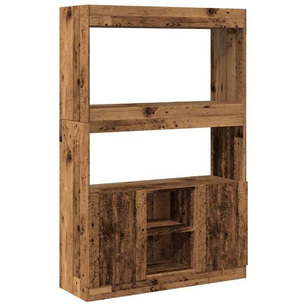 vidaXL Skříň highboard old wood 92 x 33 x 140 cm kompozitní dřevo