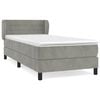 vidaXL Box spring postel s matrac&iacute; tmavě &scaron;ed&aacute; 90x200 cm samet