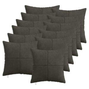 vidaXL Povlak na pol&scaron;t&aacute;ř 12 ks ALMELO Antracitov&aacute; 40 x 40 cm man&scaron;estr
