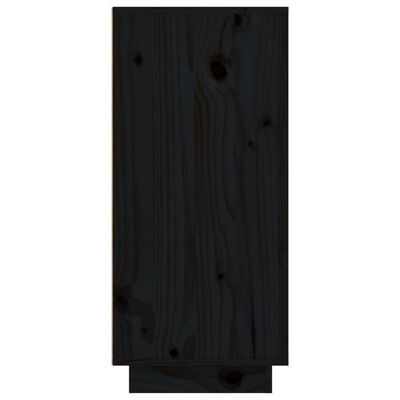 vidaXL Příborník černý 111x34x75 cm masivní borové dřevo