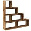 vidaXL Knihovna/děl&iacute;c&iacute; stěna 4patrov&aacute; old wood 143,5x29x143,5 cm