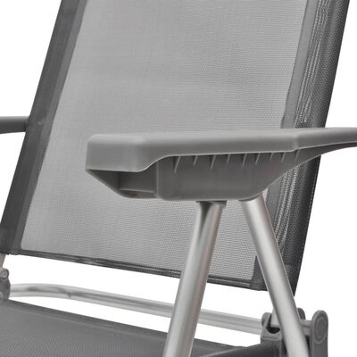 Skládací nastavitelné kempinkové židle z hliníku , 2 ks