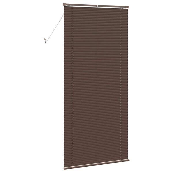 vidaXL Venet &scaron;koln&iacute; žaluzie Tmavě hněd&aacute; s vzorem 213 x 90 cm PVC