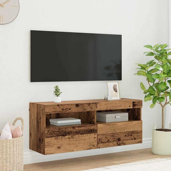 vidaXL TV wall cabinet Star&eacute; dřevo 100 x 30 x 40 cm kompozitn&iacute; dřevo